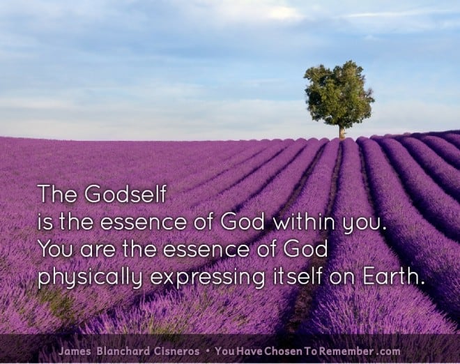 An inspirational quote about embodying your Godself