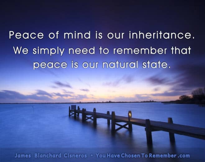 An inspirational quote about cultivating inner peace
