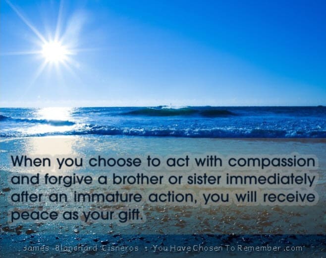 An inspirational quote about compassion for self and others