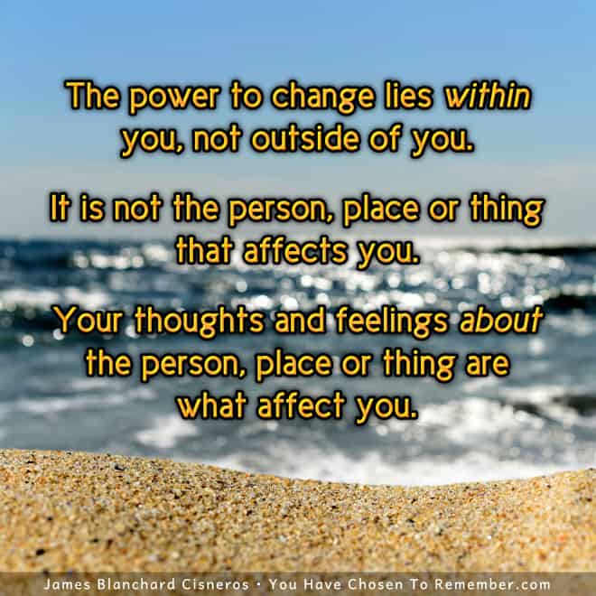 Inspirational Quote on the Power of Our Thoughts and Feelings