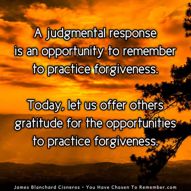 Inspirational Quote about Judgment and Forgiveness