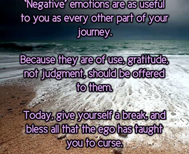 Inspirational Quote - Negative Emotions are a Useful Part of Our Journey