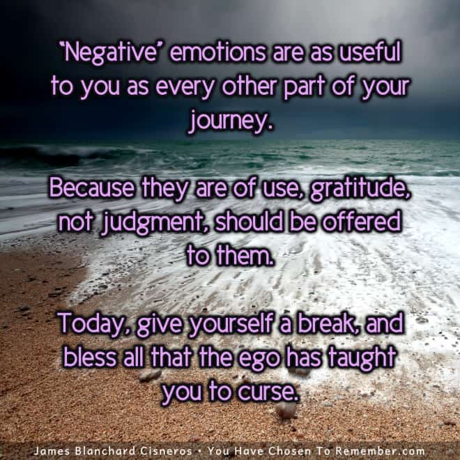 Inspirational Quote - Negative Emotions are a Useful Part of Our Journey