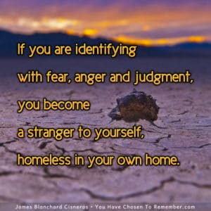 I No Longer Identify With Fear, Anger Or Judgment - Inspirational Quote
