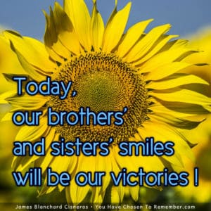 A Smile is Today's Victory - Inspirational Quote