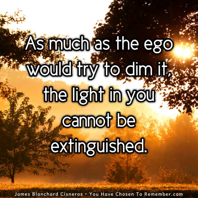 The Light in You Cannot be Extinguished - Inspirational Quote