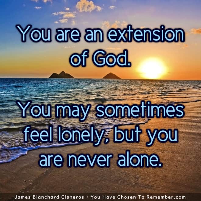 You are Never Alone - Inspirational Quote