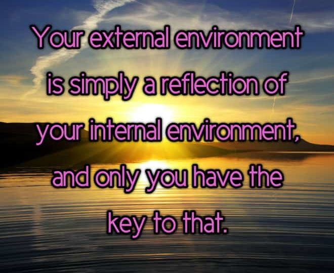 You have the Key to Your External Environment - Inspirational Quote