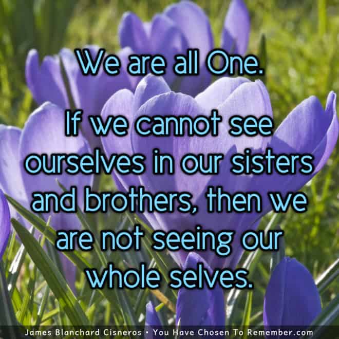 We Are All One - Inspirational Quote