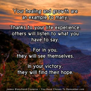 Your Healing and Growth is an Example to Others - Inspirational Quote
