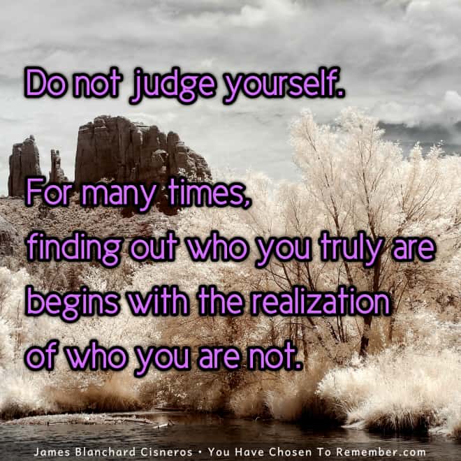 Do Not Judge Yourself - Inspirational Quote