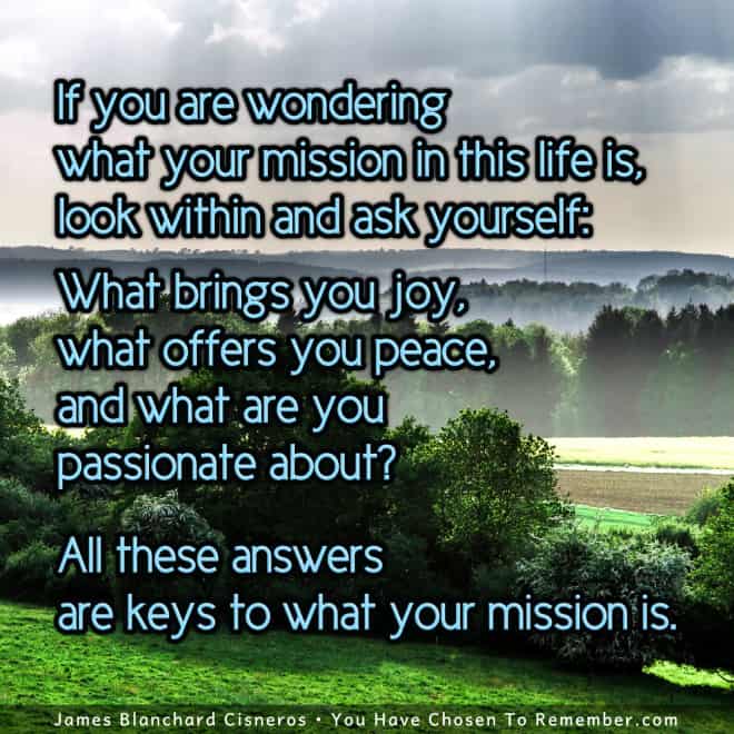 Finding Out What Your Mission is - Inspirational Quote