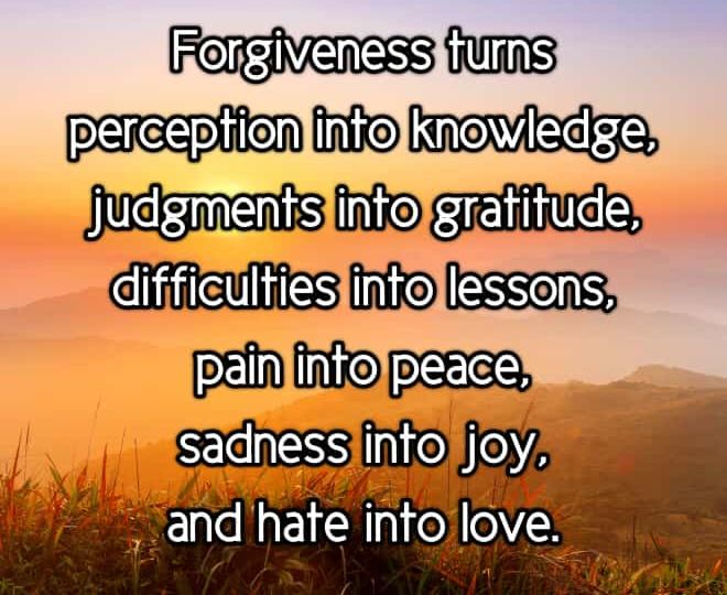 Forgiveness will Transform Your Life - Inspirational Quote