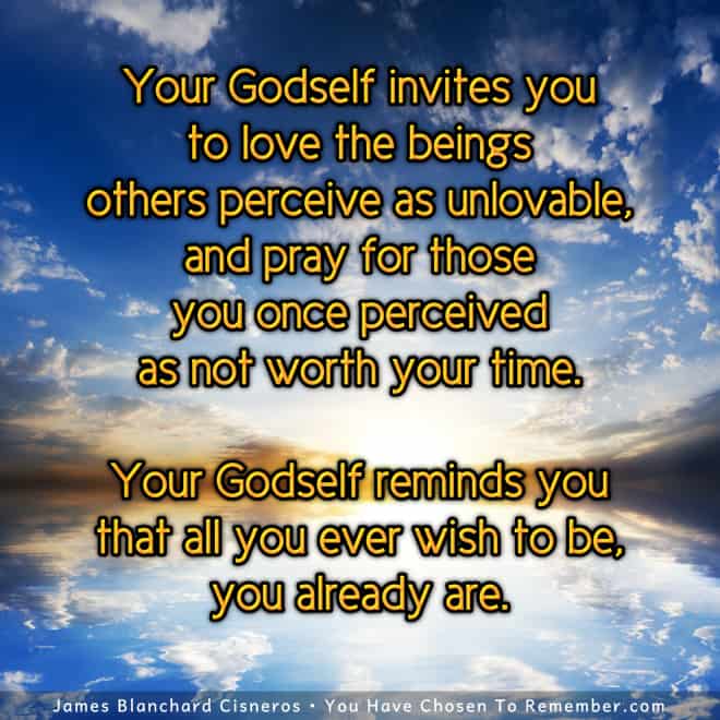 Your Godself Invites You to Love - Inspirational Quote