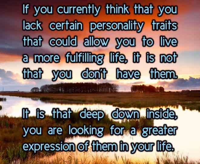 About Personality Traits - Inspirational Quote