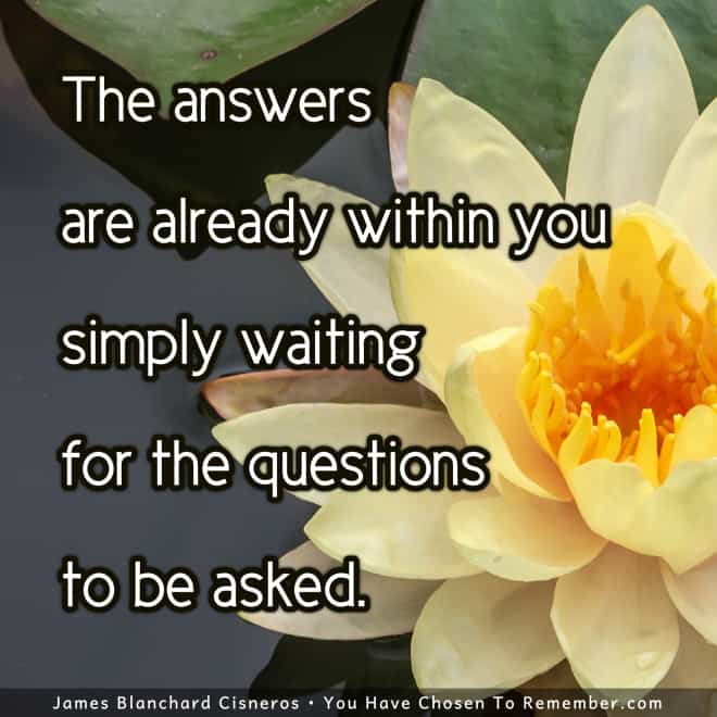 The Answers Are Already Within You - Inspirational Quote