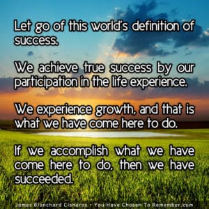 Letting go of Definitions of Success - Inspirational Quote