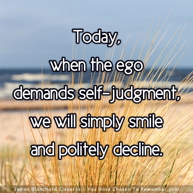 About Self-Judgment - Inspirational Quote