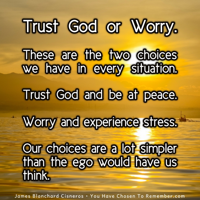 Trust God and Be at Peace - Inspirational Quote