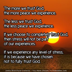 The More We Trust God, the More Peace We Experience - Inspirational Quote