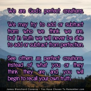 We Are God's Perfect Creation - Inspirational Quote