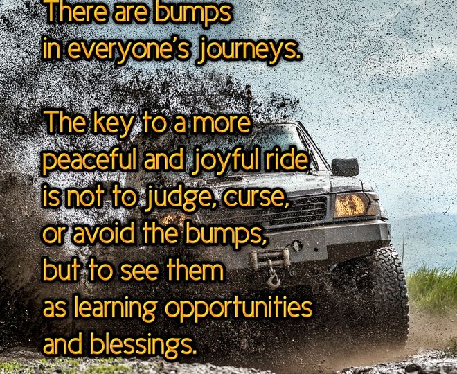 There are Bumps in Everyone's Journey - Inspirational Quote
