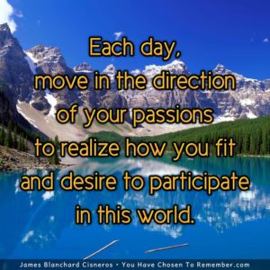 I Move in the Direction of My Passions - Inspirational Quote