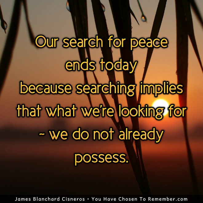 Peace is Within You Now - Inspirational Quote
