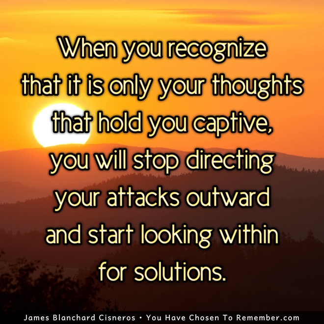 Start Looking Within For Solutions - Inspirational Quote