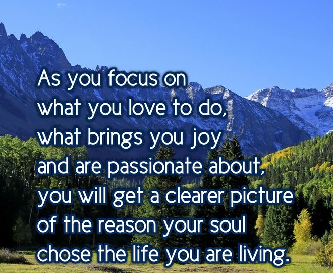 Focus on What You Love to do - Inspirational Quote