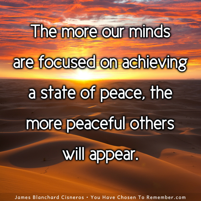 Today Focus on Peace - Inspirational Quote