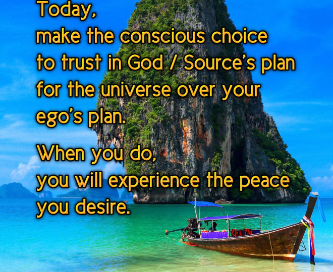 Trust God's Plan and Experience Peace - Inspirational Quote