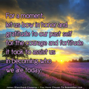 About Gratitude for our Past Self - Inspirational Quote