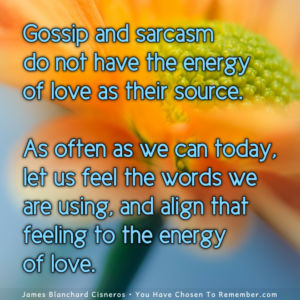 Today, I align My Words With the Energy of Love - Inspirational Quote