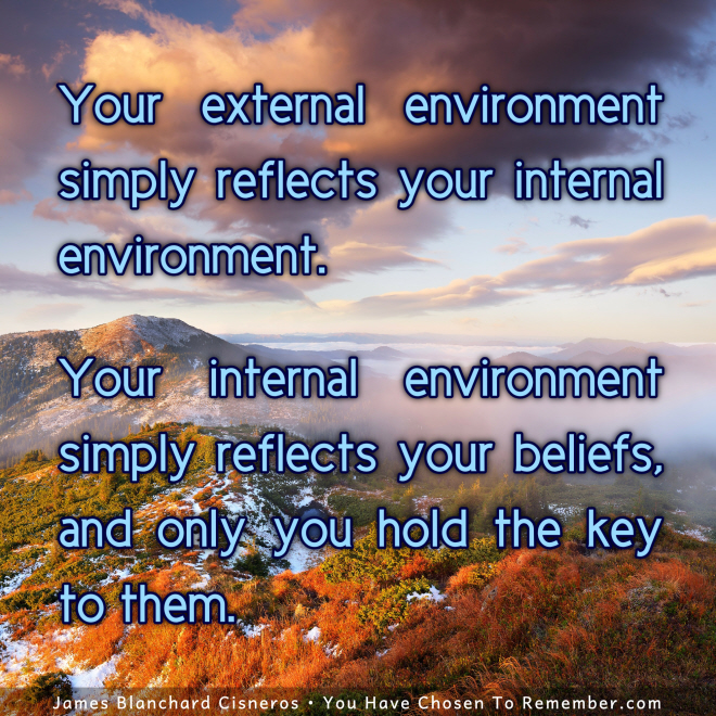Your External Environment Reflects Your Internal Environment - Inspirational Quote