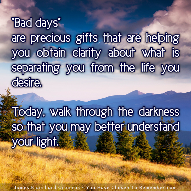 Finding Gifts in Those Difficult Days - Inspirational Quote