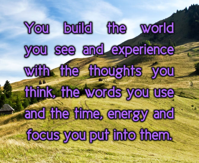 The World You Experience is a Result of Your Thoughts - Inspirational Quote