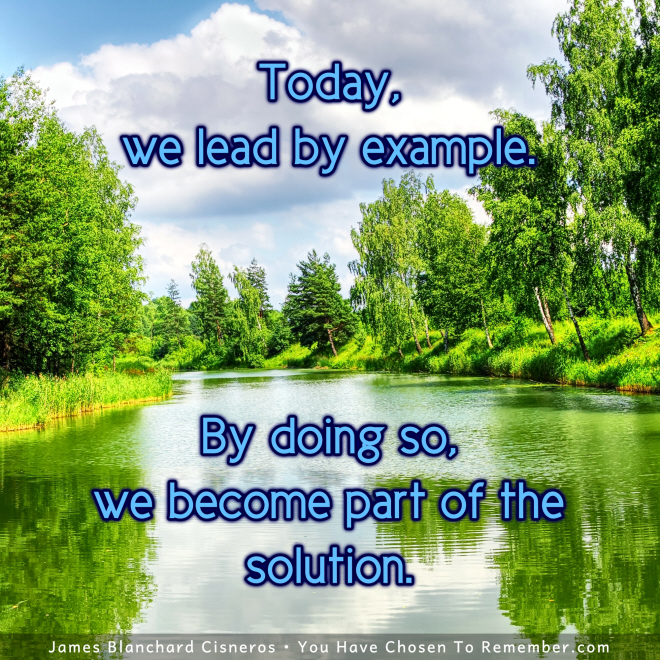 Today, Lead by Example - Inspirational Quote