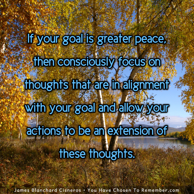 Aligning Your Thoughts and Actions with Peace - Inspirational Quote