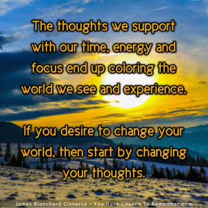 Change Your Thoughts, Change Your World - Inspirational Quote