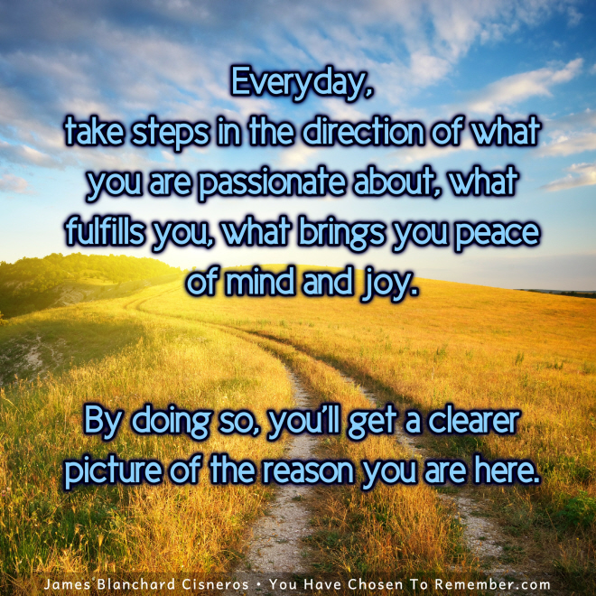 Taking Steps in the Direction of What Brings you Peace and Joy - Inspirational Quote