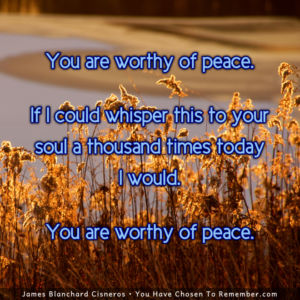 You are Worthy of Peace - Inspirational Quote
