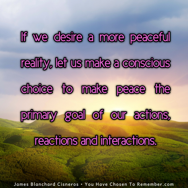 Choosing Peace - Inspirational Quote