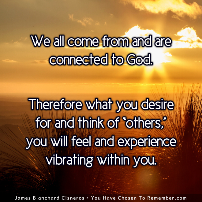 We All Come From and are Connected to God - Inspirational Quote