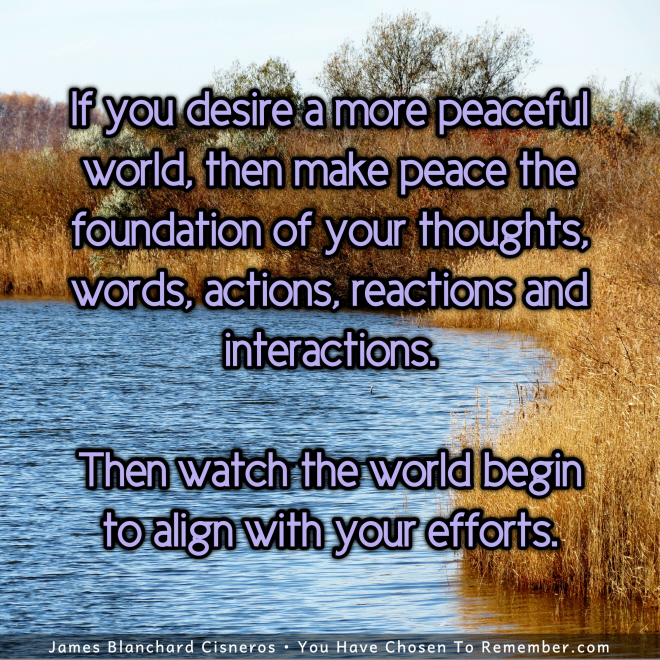 Making Peace Your Foundation - Inspirational Quote