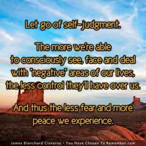 Letting go of Self-Judgment - Inspirational Quote