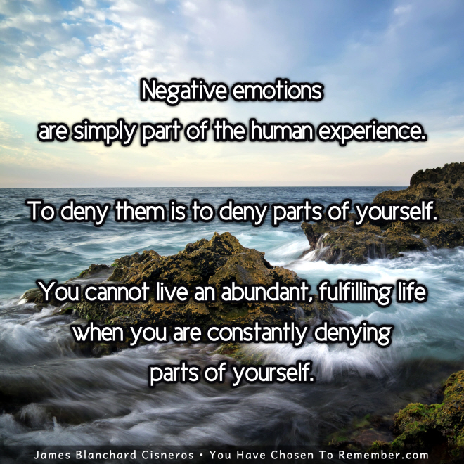 About Negative Emotions - Inspirational Quote