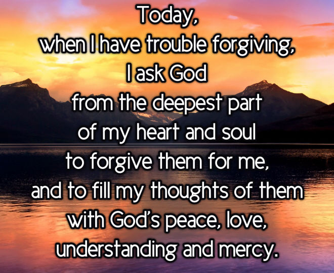 Fill Your Thoughts With God's Peace, Love, Understanding and Mercy - Inspirational Quote