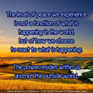 The Power Resides Within and Not the Outside World - Inspirational Quote