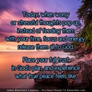 Release All Worry and Stress to God - Inspirational Quote